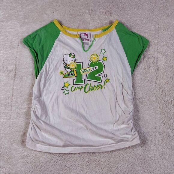 Vintage Y2K Hello Kitty Sanrio Cheerleader Baby T Tee Shirt - Picture 1 of 5
